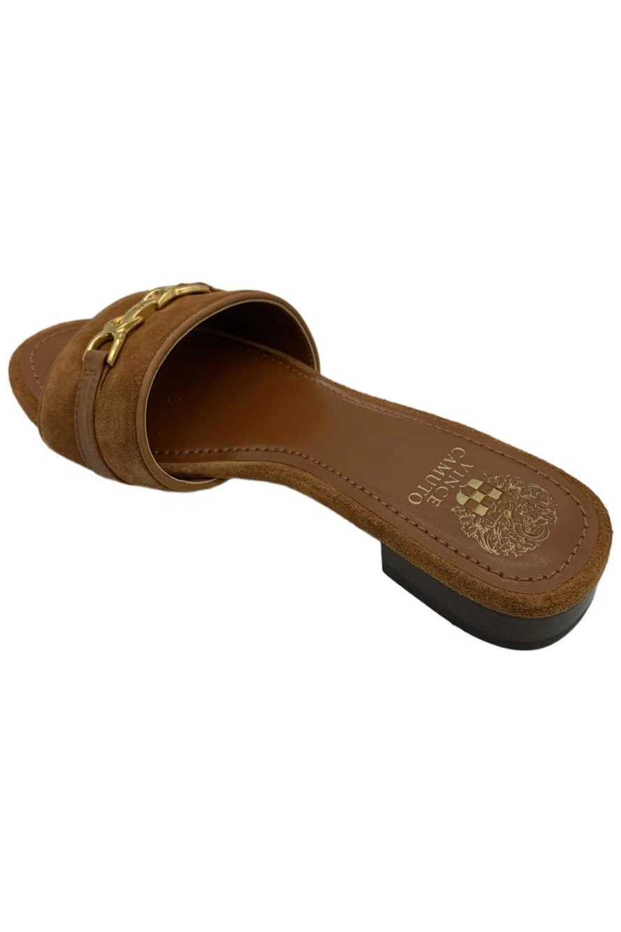 Vince Camuto Women's Leather or Raffia Slide Sandals Maxine Carmello - Medium - Picture 3 of 3